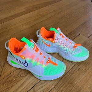 Nike Neon Orange Green Zipper Sneakers size 7